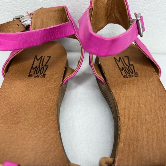 Miz Mooz Leather Ankle Strap Sandals Marcie Fuchsia 41 - Picture 2 of 6